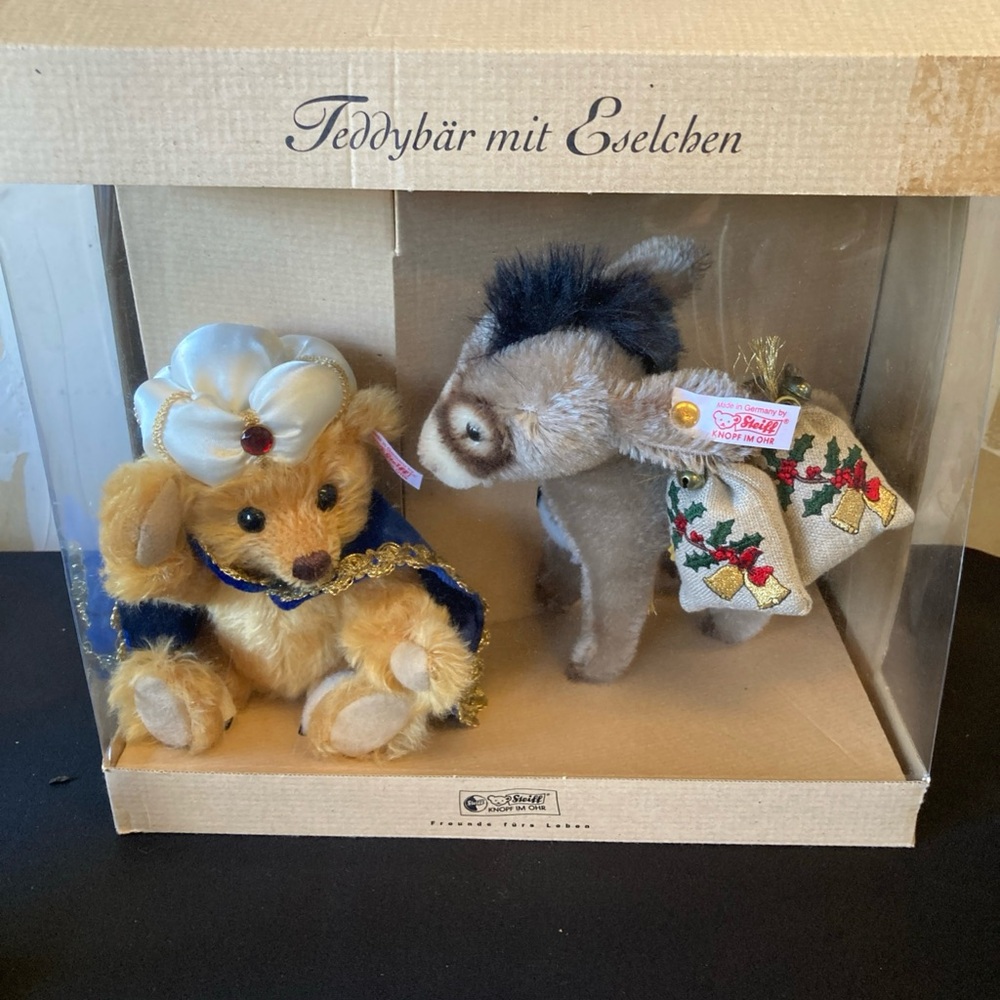 Steiff Donkey Plush with Saddlebag